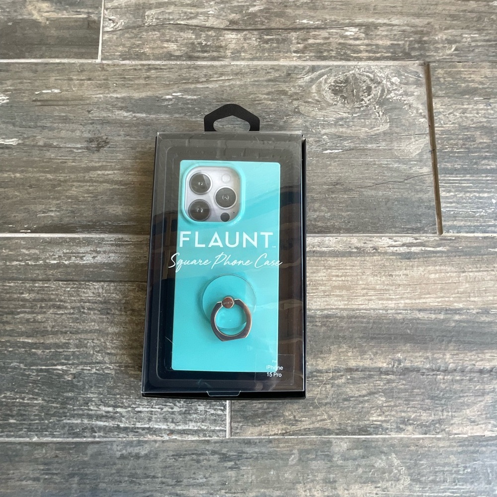 Blue Square Phone Case with Ring Holder